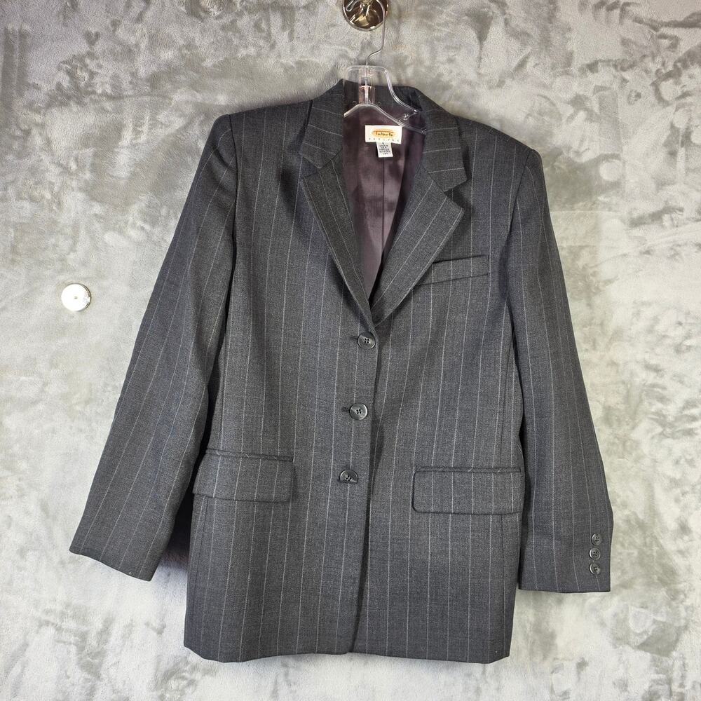 Vintage Talbots Petites 6 Wool Pinstripe Blazer Made USA